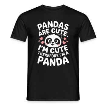 Pandabär Panda Tier Pandas - Männer T-Shirt - Schwarz - Vorne - AI Model Male 178 light (178cm)