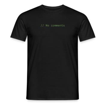 No Comments - Men's T-Shirt - black - Front - AI Model Male 178 light (178cm)