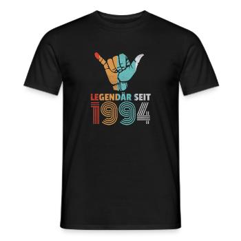 LEGENDARY SINCE 1994 LEGEND 27TH BIRTHDAY GIFT - Men's T-Shirt - black - Front - AI Model Male 178 light (178cm)