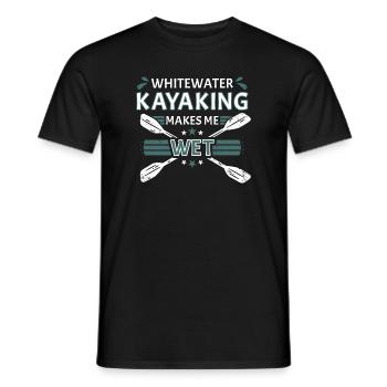 Le kayak en eau vive me rend humide - T-shirt homme - noir - Devant - AI Model Male 178 light (178cm)