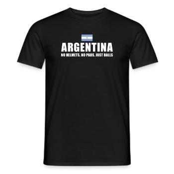No Helmets No Pads Just Balls Argentina Rugby - Männer T-Shirt - Schwarz - Vorne - AI Model Male 178 light (178cm)