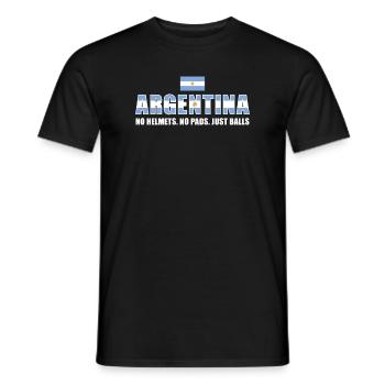 No Helmets No Pads Just Balls Argentina Rugby - Männer T-Shirt - Schwarz - Vorne - AI Model Male 178 light (178cm)