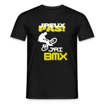 J'peux pas j'ai BMX - T-shirt homme - noir - Devant - AI Model Male 178 light (178cm)