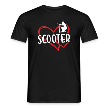 Sport Heart Scooter - Männer T-Shirt - Schwarz - Vorne - AI Model Male 178 light (178cm)