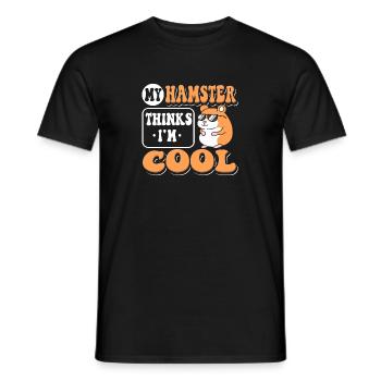 Mon hamster pense que je suis cool hamster drôle - T-shirt homme - noir - Devant - AI Model Male 178 light (178cm)
