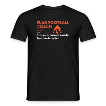 Entraîneur sportif Définition Flag Football - T-shirt homme - noir - Devant - AI Model Male 178 light (178cm)