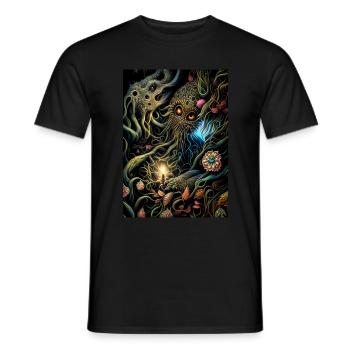 Enraciné II - T-shirt homme - noir - Devant - AI Model Male 178 light (178cm)