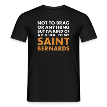 Je suis un gros problème pour mon Saint-Bernard - T-shirt homme - noir - Devant - AI Model Male 178 light (178cm)