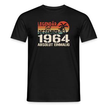 Legendär Seit Dezember 1964 Absolut Einmalig 1964 - Männer T-Shirt - Schwarz - Vorne - AI Model Male 178 light (178cm)