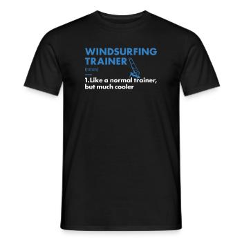 Sport Trainer Windsurfing - Men's T-Shirt - black - Front - AI Model Male 178 light (178cm)