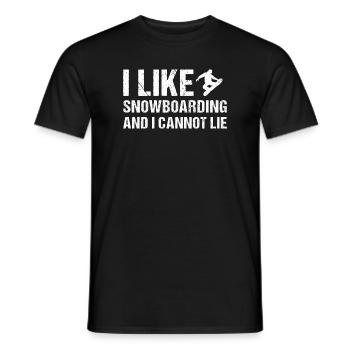 Sport I Like Snowboarding - Männer T-Shirt - Schwarz - Vorne - AI Model Male 178 light (178cm)