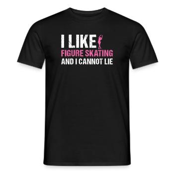 Sport I Like Figure Skating - Men's T-Shirt - black - Front - AI Model Male 178 light (178cm)