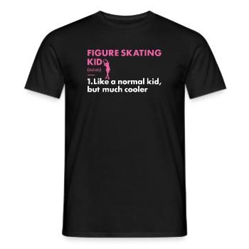 Sport Kid Figure Skating - Men's T-Shirt - black - Front - AI Model Male 178 light (178cm)