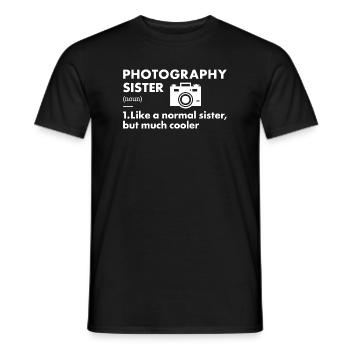 Photographer Sister Definition Photography - Men's T-Shirt - black - Front - AI Model Male 178 light (178cm)