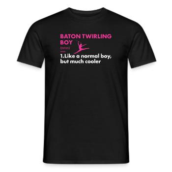 Baton Twirler Boy Definition Baton Twirling - Men's T-Shirt - black - Front - AI Model Male 178 light (178cm)