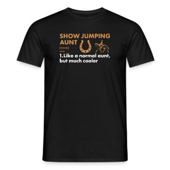 Jumper Tante Définition Saut d’obstacles - T-shirt homme - noir - Devant - AI Model Male 178 light (178cm)