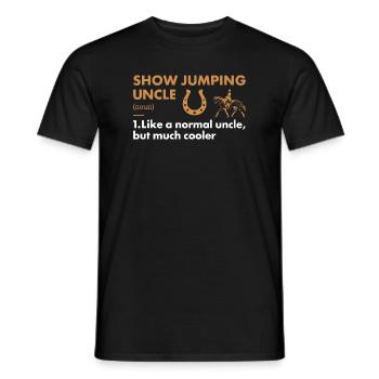 Jumper Oncle Définition Saut d’obstacles - T-shirt homme - noir - Devant - AI Model Male 178 light (178cm)