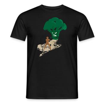Endgegner Brokkoli - Männer T-Shirt - Schwarz - Vorne - AI Model Male 178 light (178cm)