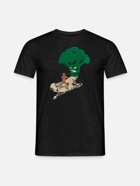Endgegner Brokkoli - Männer T-Shirt - Schwarz