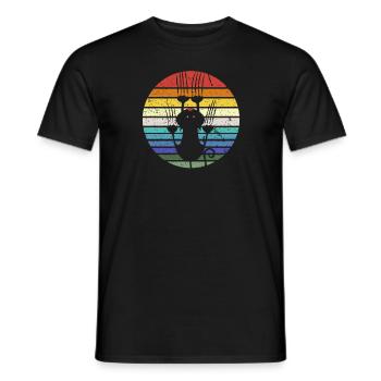 Funny Cat - T-shirt homme - noir - Devant - AI Model Male 178 light (178cm)