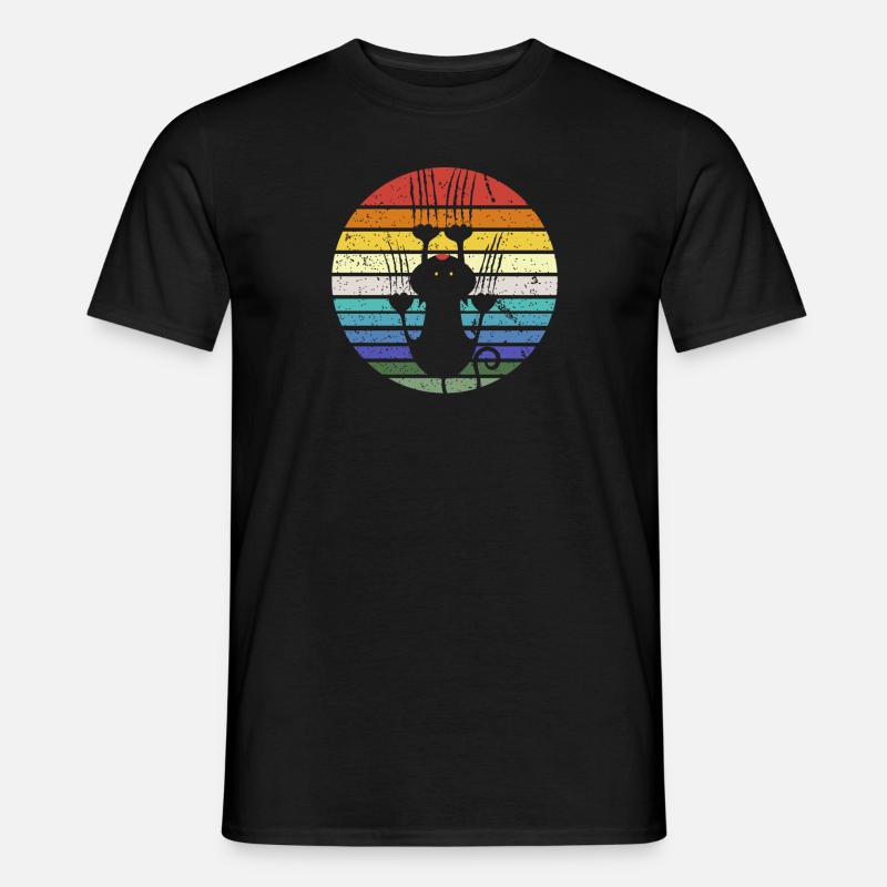 Funny Cat - Männer T-Shirt - Schwarz