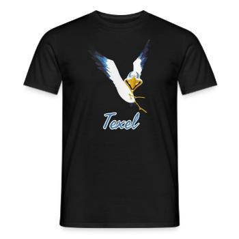 Lachmöwe Texel - Männer T-Shirt - Schwarz - Vorne - AI Model Male 178 light (178cm)