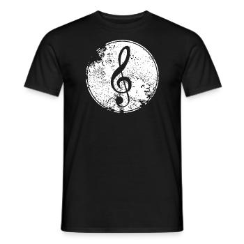 Notenschlüssel Vintage - Männer T-Shirt - Schwarz - Vorne - AI Model Male 178 light (178cm)
