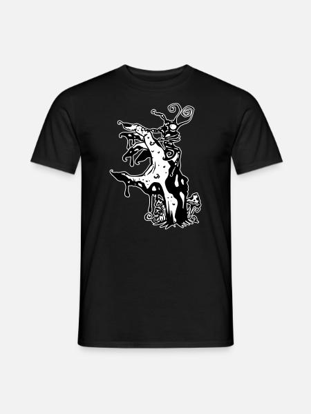 Ant on zombie hand - Men's T-Shirt - black