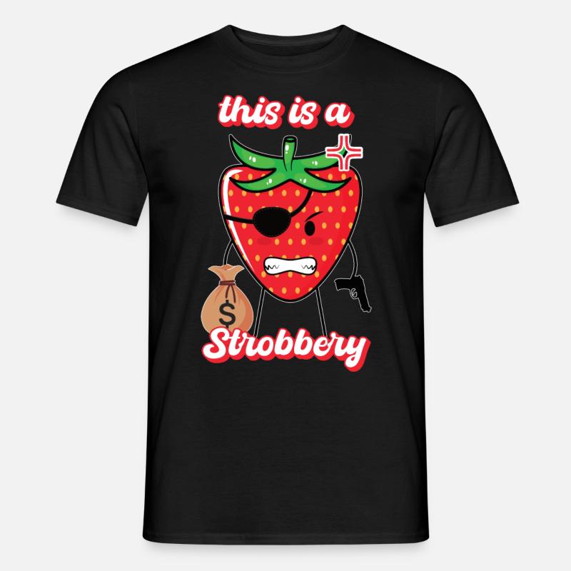 this is a strobbery Geschenk - Männer T-Shirt - Schwarz