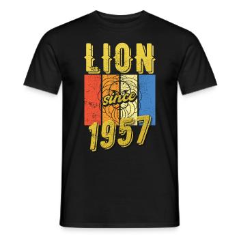 Léo 1957 Zodiac Cadeau d’anniversaire - T-shirt homme - noir - Devant - AI Model Male 178 light (178cm)