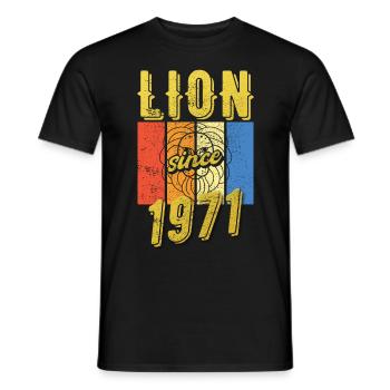 Léo 1971 Zodiac Cadeau d’anniversaire - T-shirt homme - noir - Devant - AI Model Male 178 light (178cm)