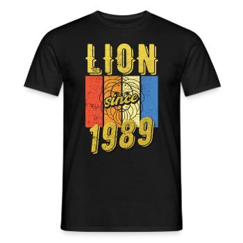 Léo 1989 Zodiac Cadeau d’anniversaire - T-shirt homme - noir - Devant - AI Model Male 178 light (178cm)