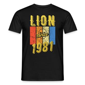 Léo 1981 Zodiac Cadeau d’anniversaire - T-shirt homme - noir - Devant - AI Model Male 178 light (178cm)