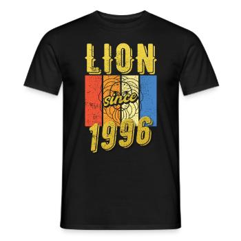 Leo 1996 Zodiac Birthday Gift - Men's T-Shirt - black - Front - AI Model Male 178 light (178cm)