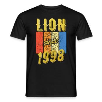 Léo 1998 Cadeau d’anniversaire du zodiaque - T-shirt homme - noir - Devant - AI Model Male 178 light (178cm)