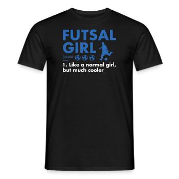 Sport Girl Definition Futsal - Men's T-Shirt - black - Front - AI Model Male 178 light (178cm)