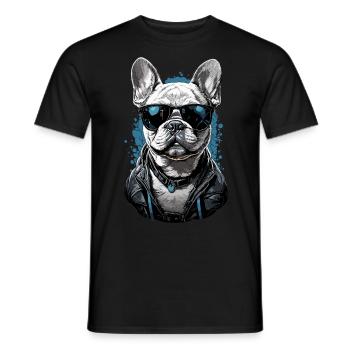 French Bulldog Dog Dog Lover Design - Men's T-Shirt - black - Front - AI Model Male 178 light (178cm)