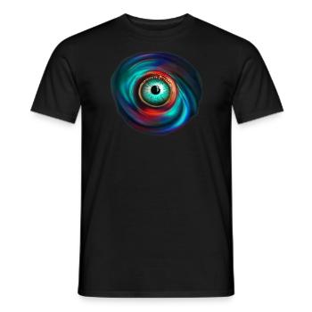 Auge in der höllischen Spirale - Männer T-Shirt - Schwarz - Vorne - AI Model Male 178 light (178cm)