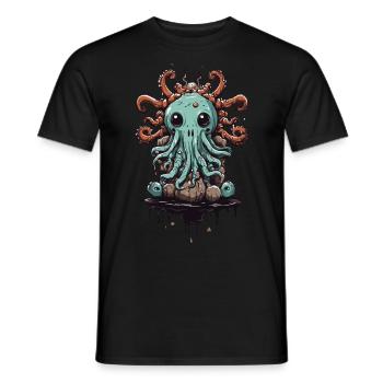 Conception mignonne de monstre visqueux Halloween - T-shirt homme - noir - Devant - AI Model Male 178 light (178cm)