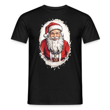 Père Noël magique nordique - T-shirt homme - noir - Devant - AI Model Male 178 light (178cm)