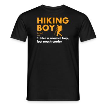 Hiker Boy Definition Hiking - Männer T-Shirt - Schwarz - Vorne - AI Model Male 178 light (178cm)
