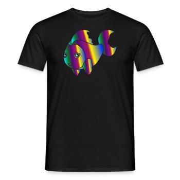 Kunterbunter Fisch - Männer T-Shirt - Schwarz - Vorne - AI Model Male 178 light (178cm)