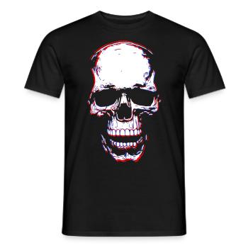 Skull - Men's T-Shirt - black - Front - AI Model Male 178 light (178cm)