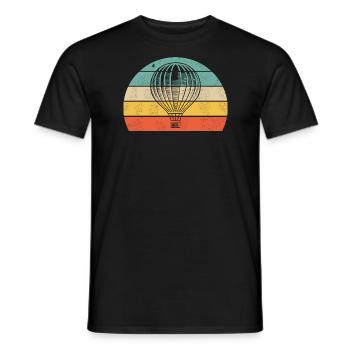 Liberté en montgolfière - T-shirt homme - noir - Devant - AI Model Male 178 light (178cm)