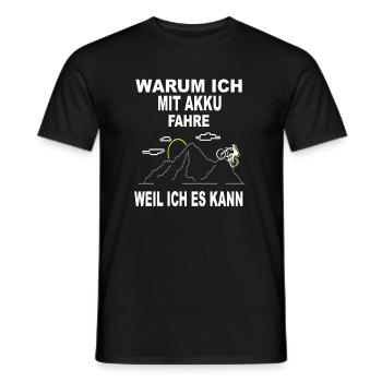Lustiger Radfahrer Spruch Radsportler E-Bike - Männer T-Shirt - Schwarz - Vorne - AI Model Male 178 light (178cm)