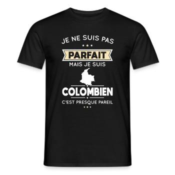 Je ne suis pas parfait mais je suis Colombien - T-shirt homme - noir - Devant - AI Model Male 178 light (178cm)