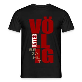 Paiement de salaire complètement sous-payé - T-shirt homme - noir - Devant - AI Model Male 178 light (178cm)