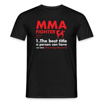Sport Fighter Definition MMA - Männer T-Shirt - Schwarz - Vorne - AI Model Male 178 light (178cm)