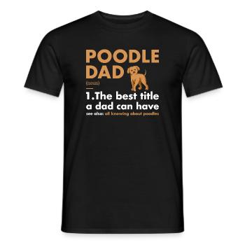 Définition de papa caniche - T-shirt homme - noir - Devant - AI Model Male 178 light (178cm)