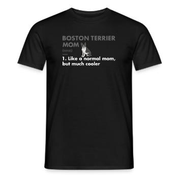 Boston Terrier Mom Definition - Men's T-Shirt - black - Front - AI Model Male 178 light (178cm)